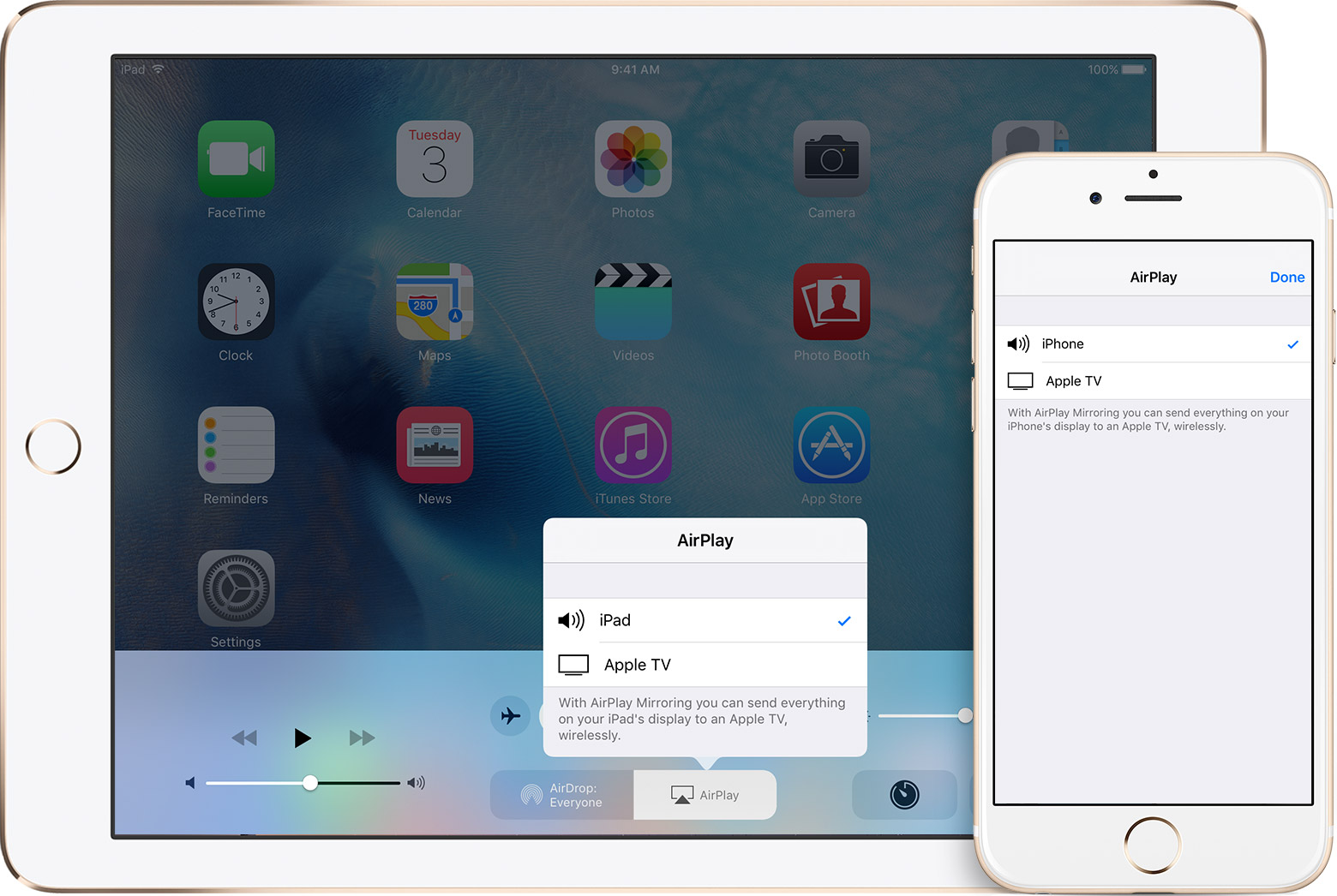ios9 ipad iphone airplay off